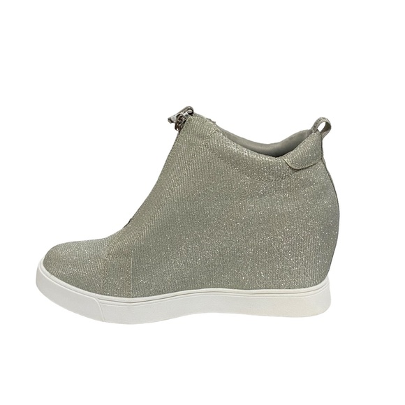 Juicy Couture Joanz Wedge Sneakers Fall Y2K Casual Ankle Boots Silver 9 - Picture 5 of 11